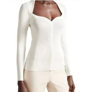 TED BAKER Helenh Sweetheart Neck Knit Top Size 3 (Med) NWT